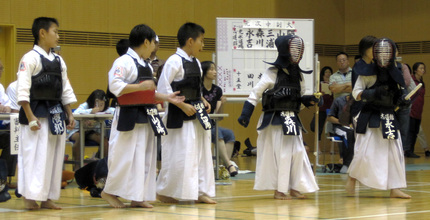 第四回　禅旗争奪少年剣道大会の様子