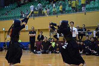 第九回　禅旗争奪少年剣道大会の様子